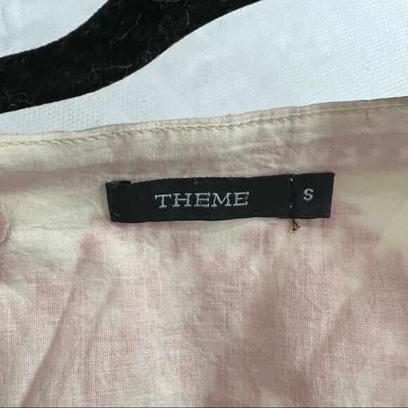 Theme Cream Blue Red Embroidered Smock 100% Cotton Tunic Top with Pockets - Picture 5 of 7